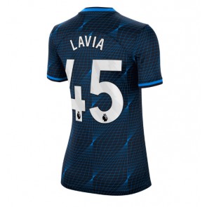 Chelsea Romeo Lavia #45 Udebanetrøje Dame 2023-24 Kort ærmer
